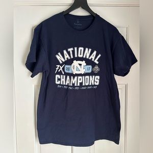 Fanatics Single Stitch UNC 2017 NCAA National Champions T